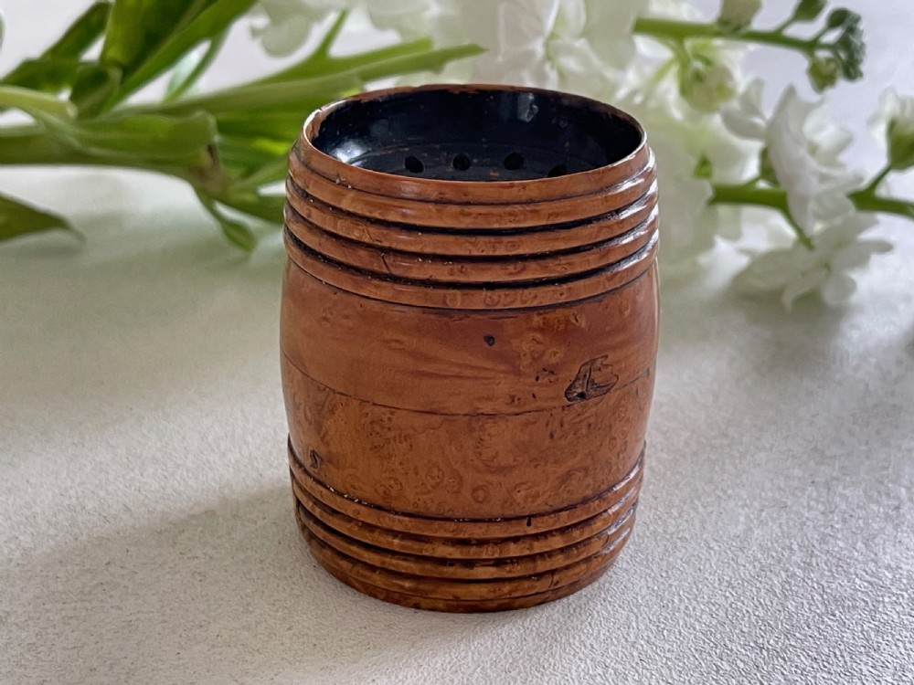 Antique Treen Pounce Pot View II