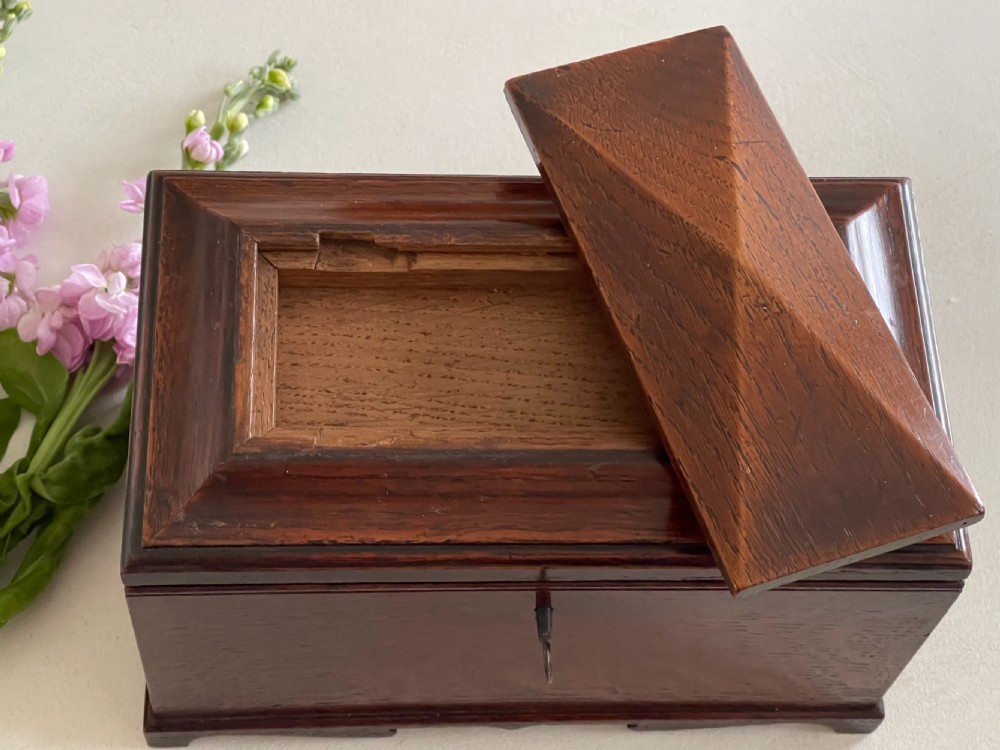 Antique Oak Box - secret Compartment View II
