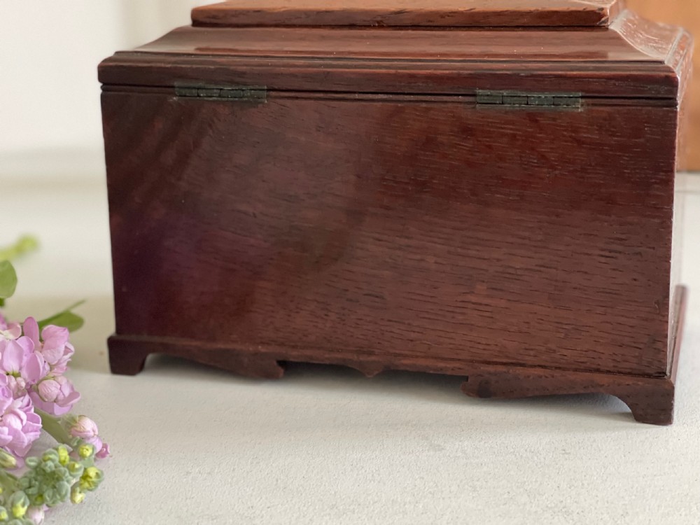 Antique Oak Box - secret Compartment View III