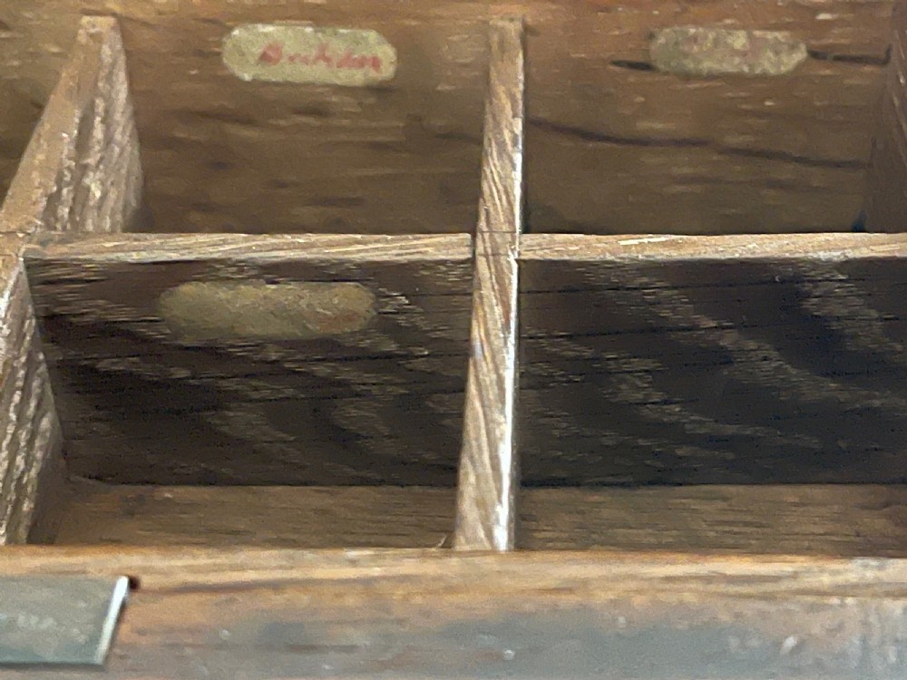 Antique Oak Box - secret Compartment View VII