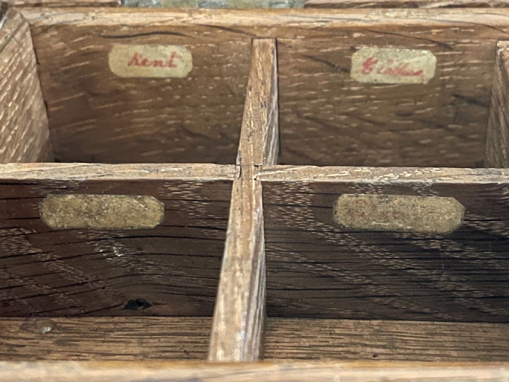 Antique Oak Box - secret Compartment View VIII