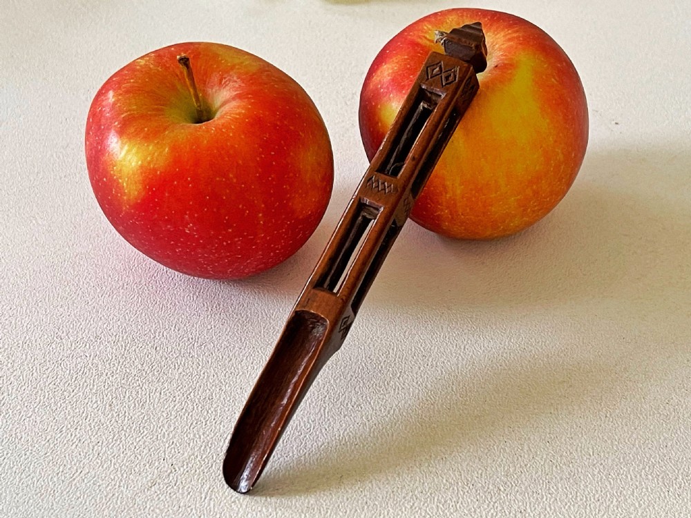 Antique Treen Georgian Apple Corer - love token View II
