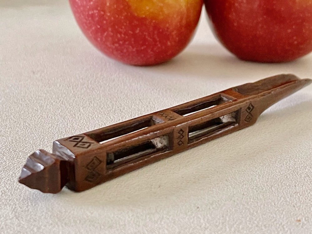 Antique Treen Georgian Apple Corer - love token View VI