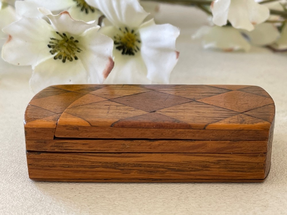 Antique Treen Puzzle Snuff Box View II
