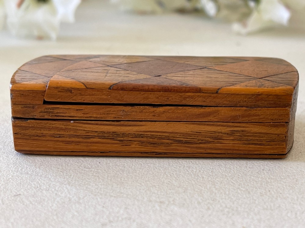 Antique Treen Puzzle Snuff Box View V