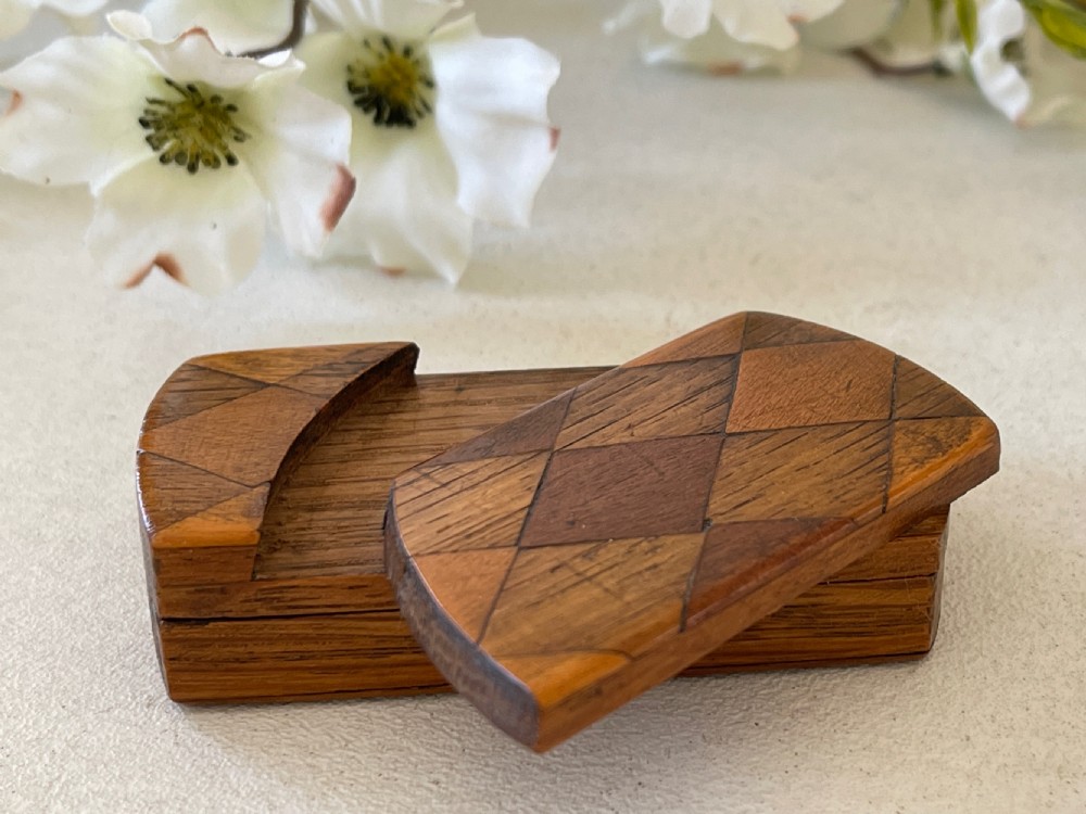 Antique Treen Puzzle Snuff Box View VI