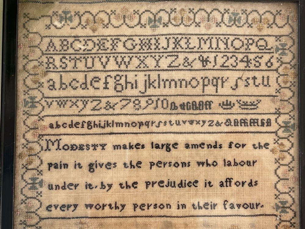 An Interesting 19th Century Sampler - unusual verse View II