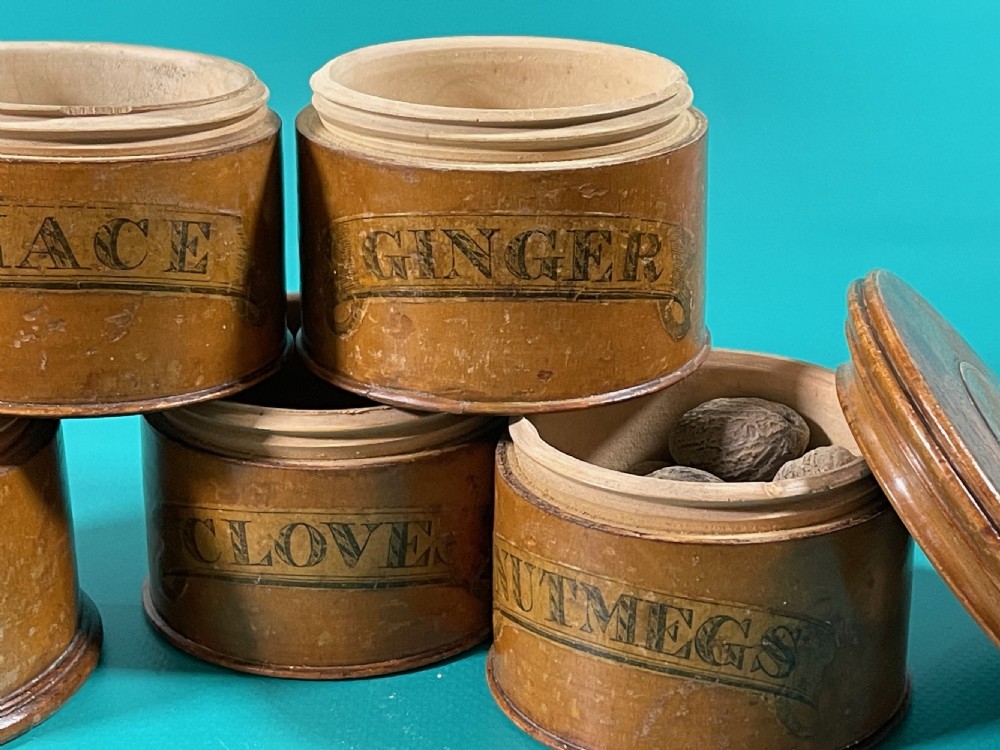 Antique Treen Five Tier Spice Tower View VI