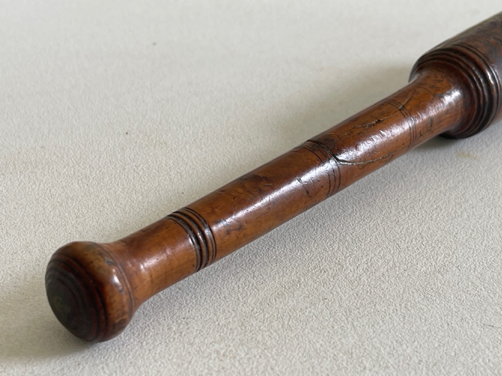 Antique treen fishing priest - boxwood View II