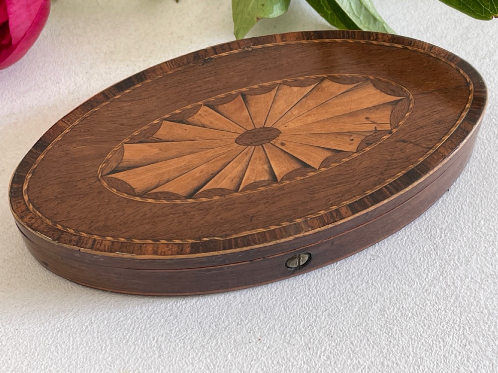 A Georgian Inlaid Oval Box View X