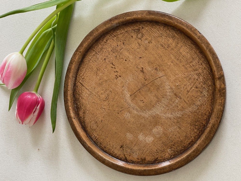 Antique Treen Sycamore Platter