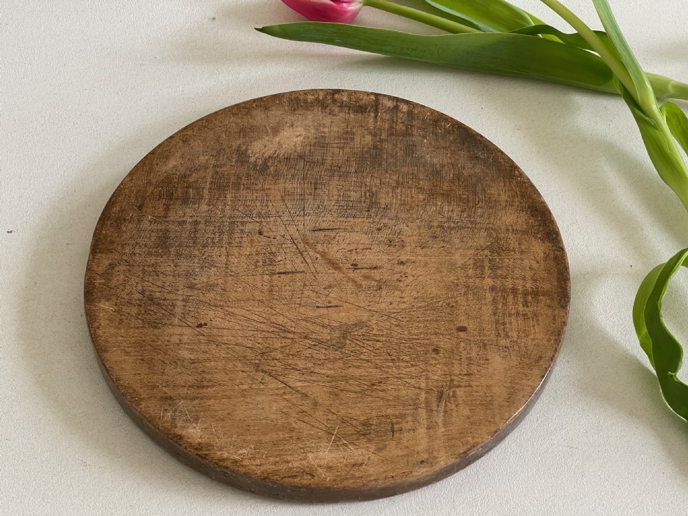Antique Treen Sycamore Platter View II