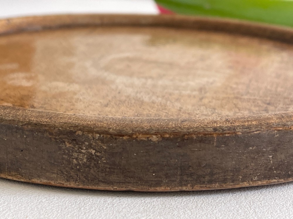 Antique Treen Sycamore Platter View III