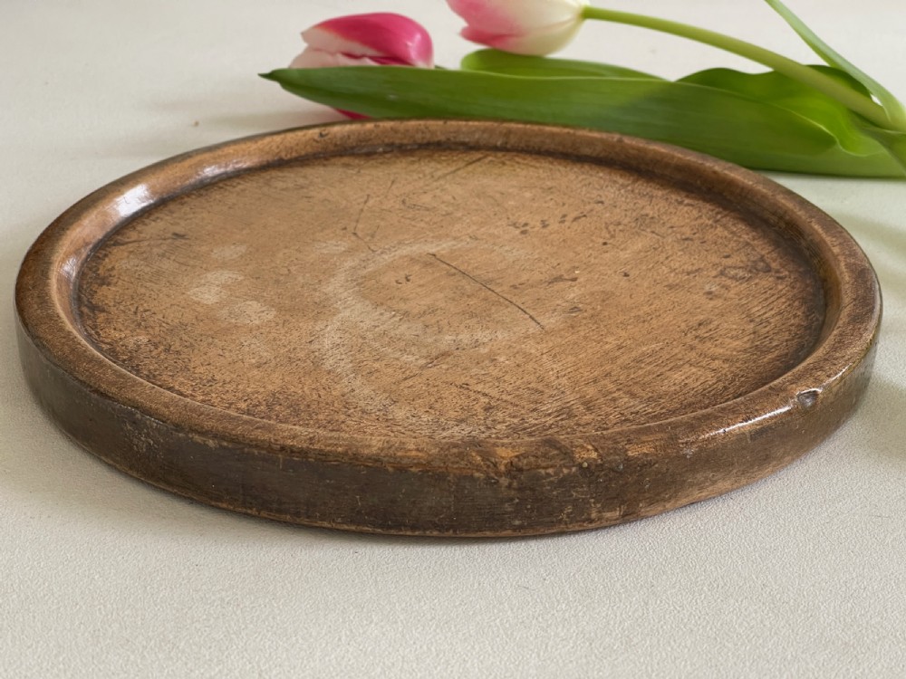 Antique Treen Sycamore Platter View IV