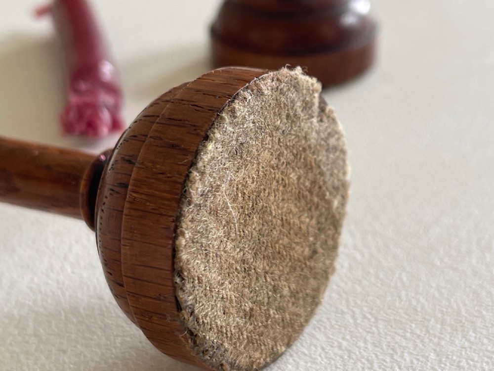 Mini Antique Treen Taper Candlesticks View III