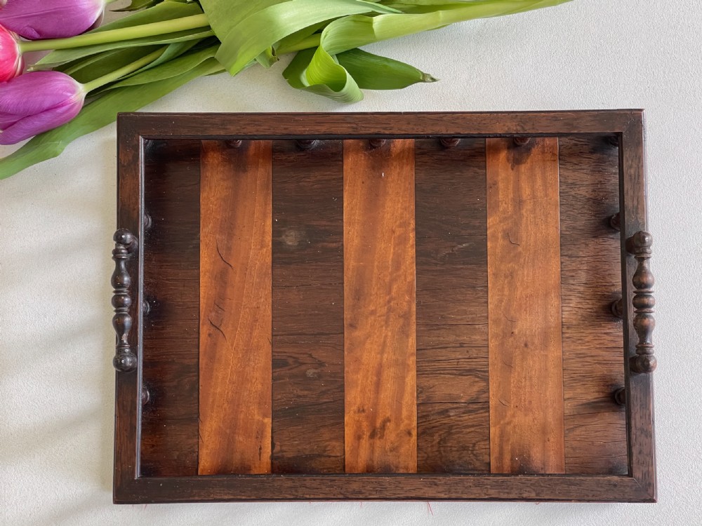 A Regency Book Tray - rosewood & Satinwood View II