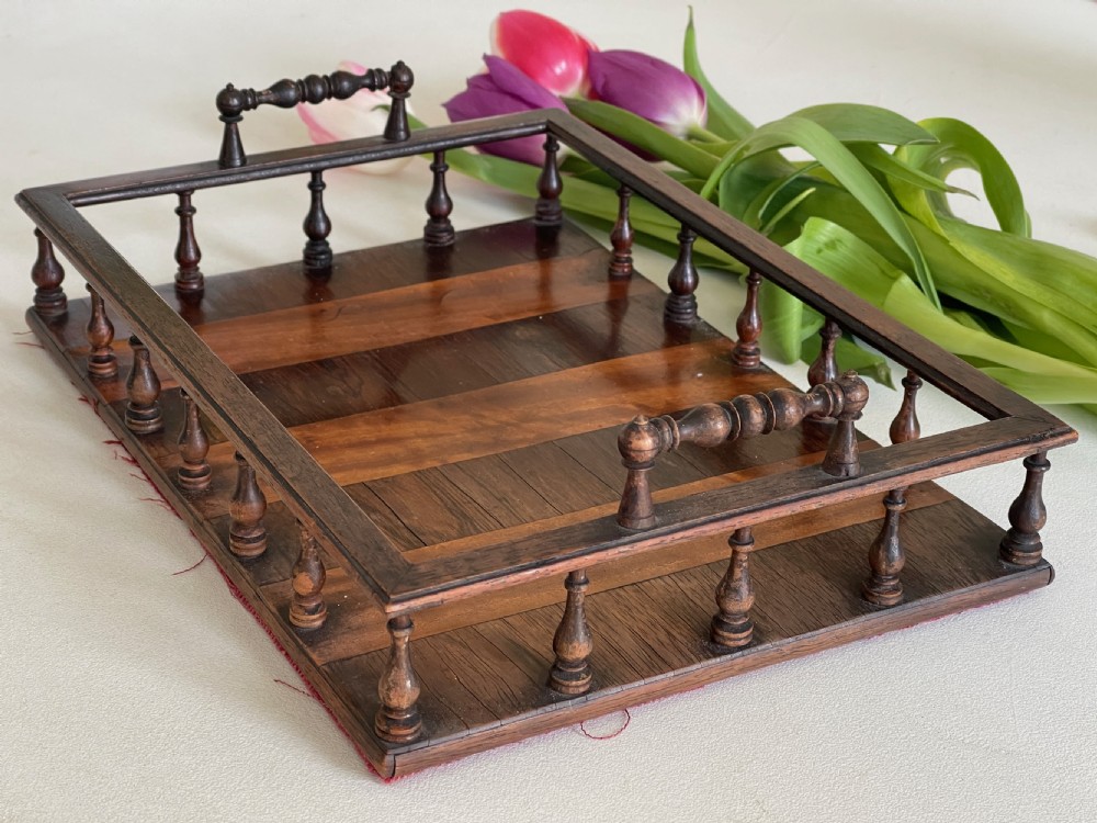 A Regency Book Tray - rosewood & Satinwood View VIII
