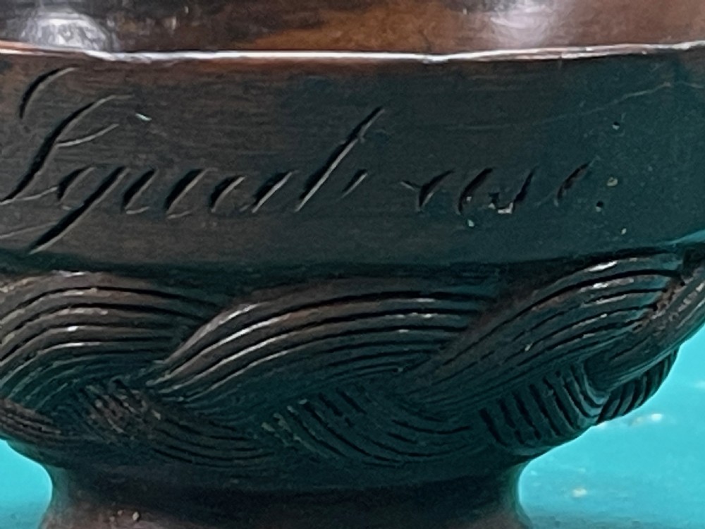 Antique Treen Laburnum Quaich View II