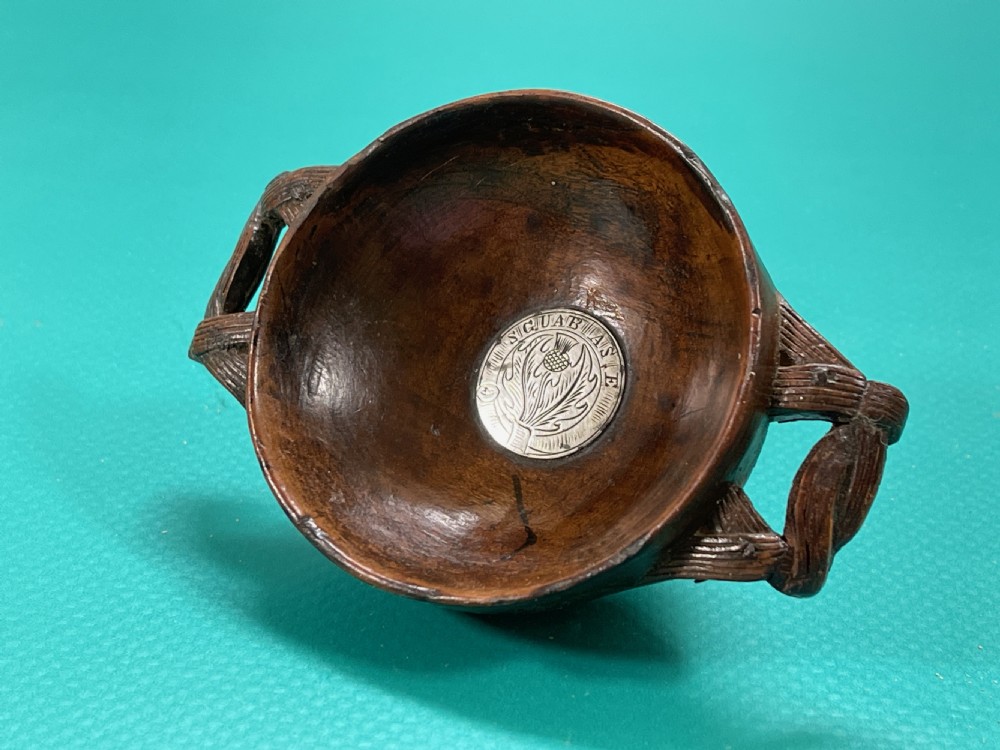 Antique Treen Laburnum Quaich View XI