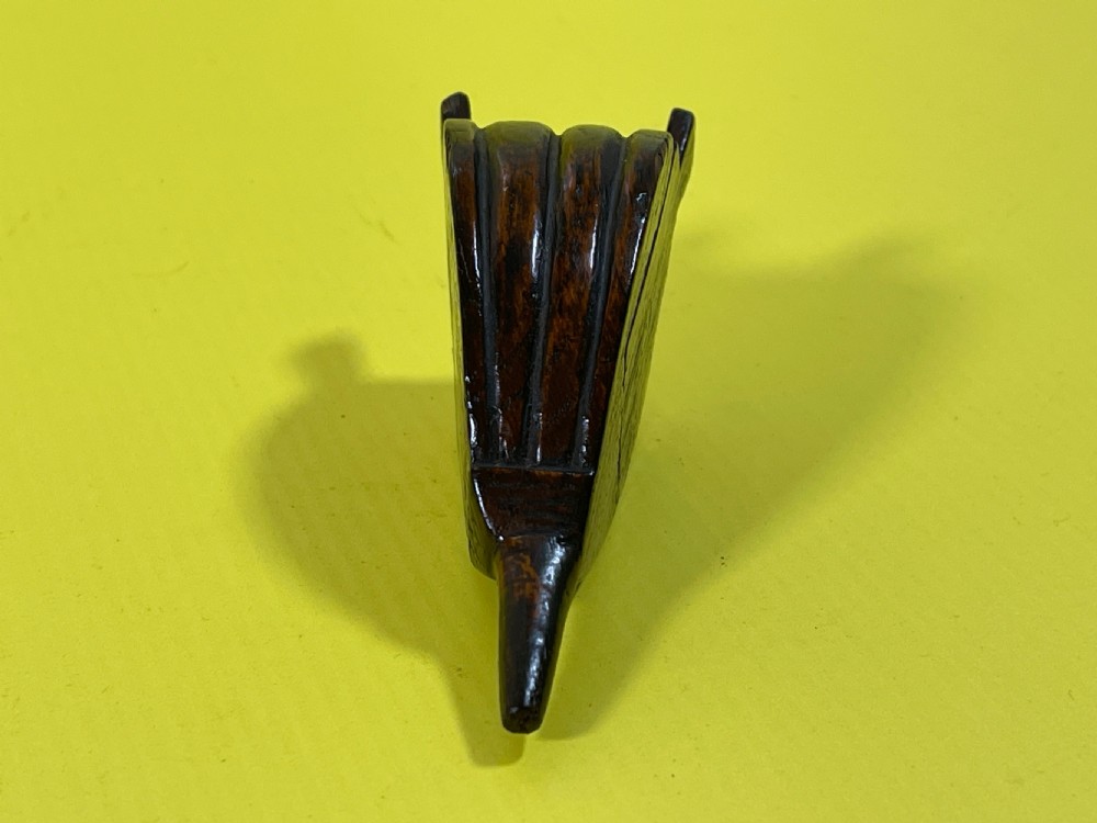 Antique Treen Snuff Box - Bellows Shaped View III