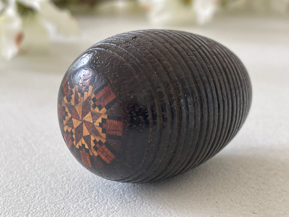 Antique Treen Tunbridge Ware Nutmeg Grater