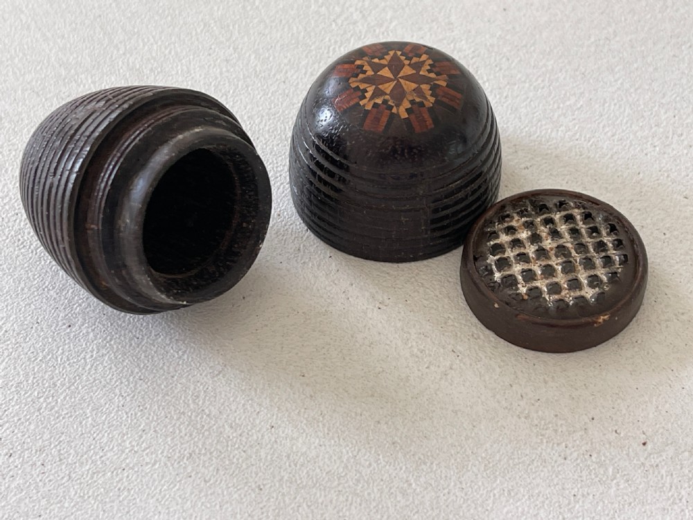 Antique Treen Tunbridge Ware Nutmeg Grater View IV