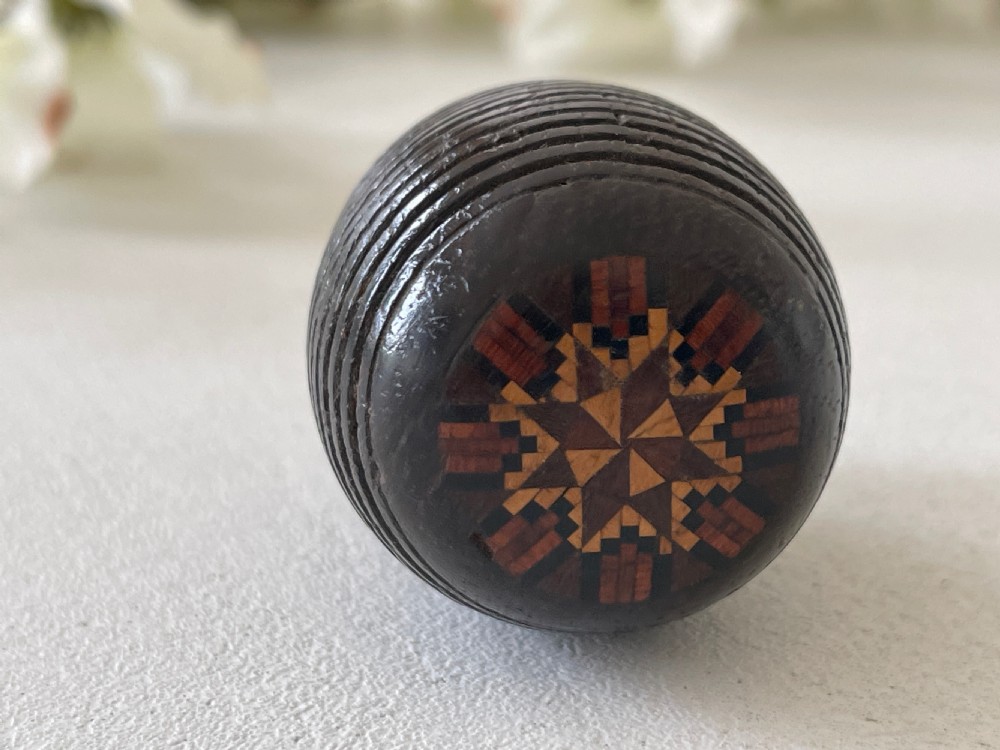 Antique Treen Tunbridge Ware Nutmeg Grater View VII