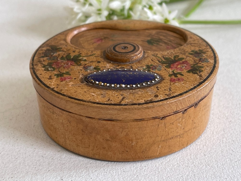 A Rare Georgian Misers Snuff Box with a Bilston Enamel Label View VIII