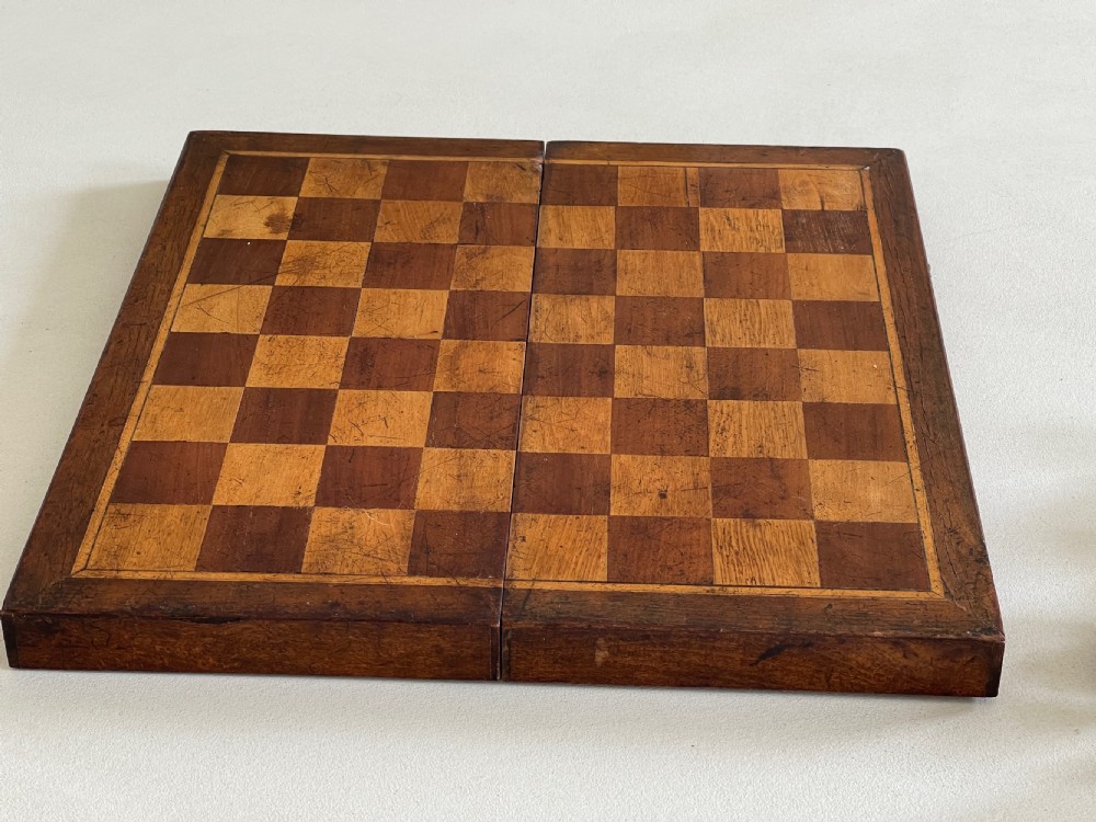 Antique Backgammon & Draughts Games Box View IV