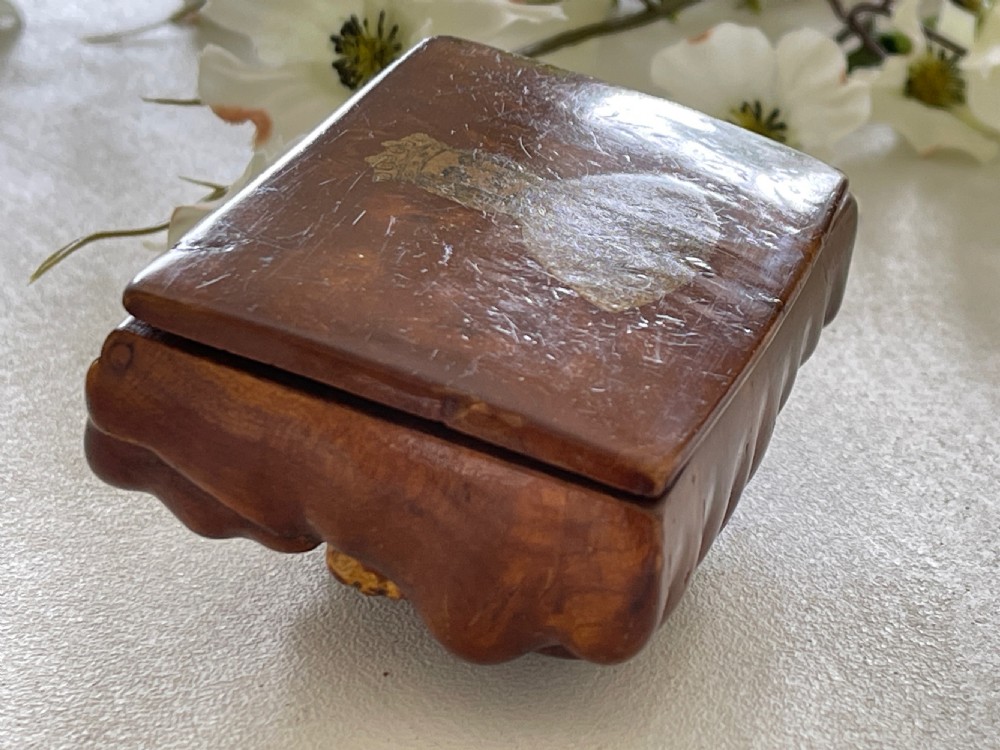 Antique Burr Root Scottish Table Snuff Box View III