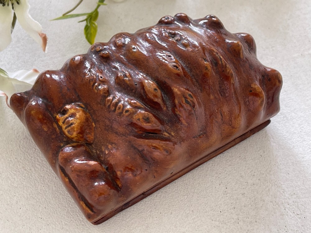 Antique Burr Root Scottish Table Snuff Box View IV