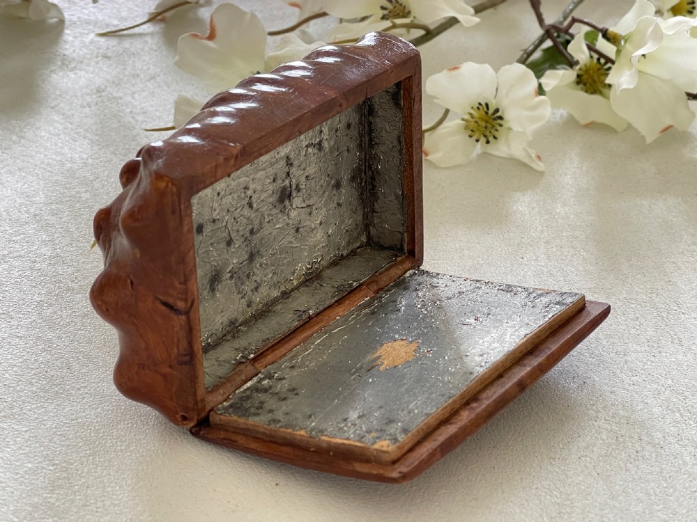 Antique Burr Root Scottish Table Snuff Box View V