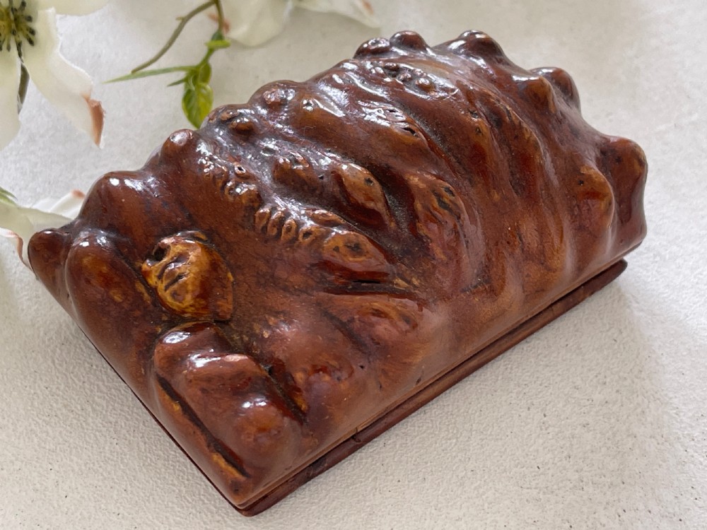 Antique Burr Root Scottish Table Snuff Box View VI