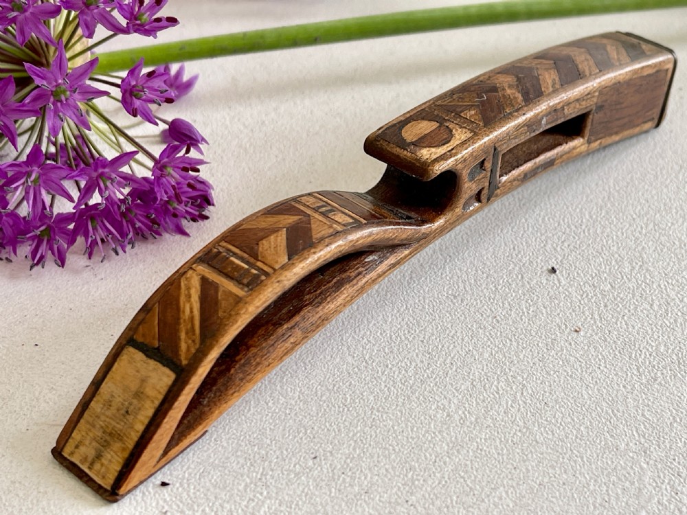 Antique Treen Knitting Sheath - Inscribed Message View IX