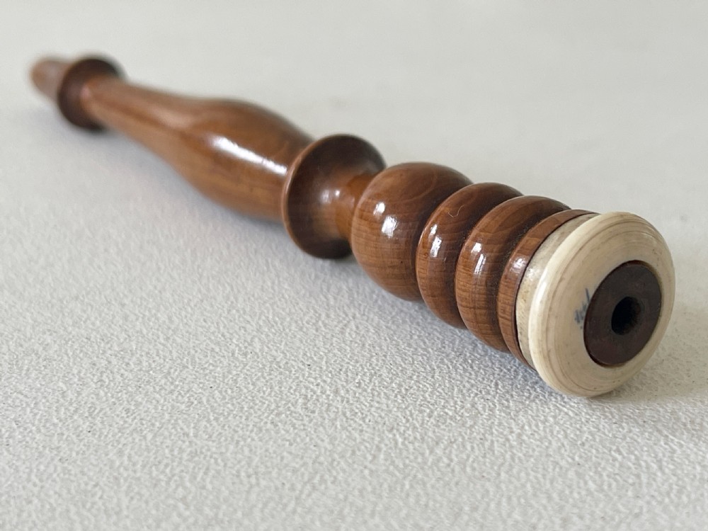 Antique Treen Yew Wood Knitting Sheath View II