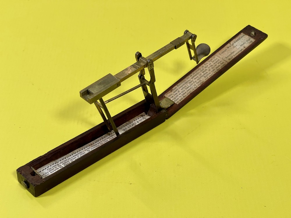 Antique  folding sovereign scales by De Grave and Son London
