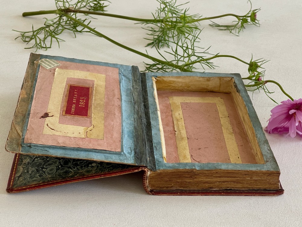 AntiqueRed Leather Book Box View II