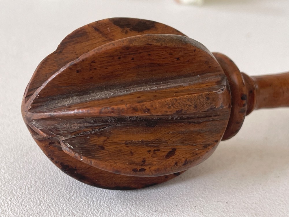 Antique Treen Boxwood Lemon Squeezer View V