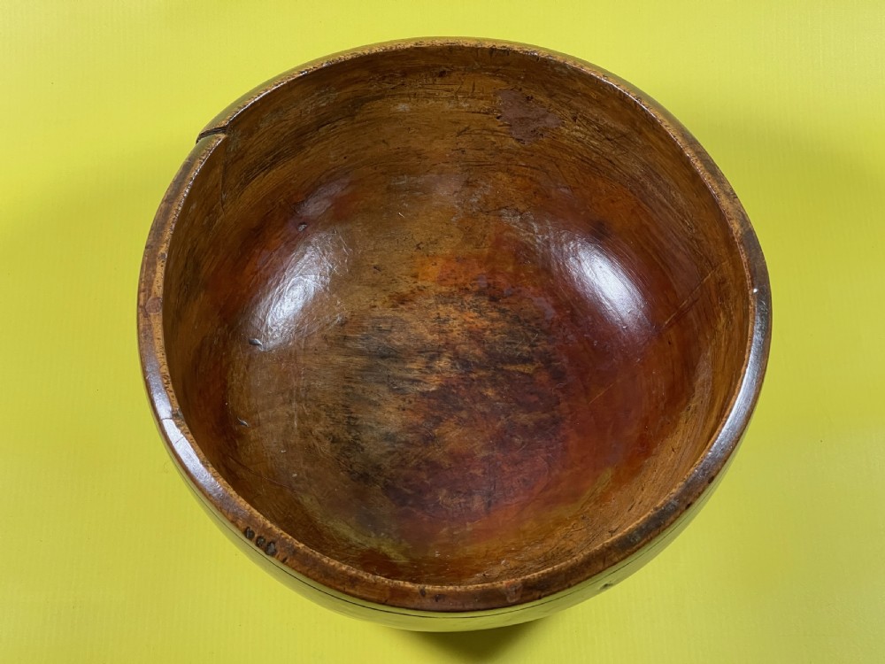 Antique Treen Large Sycamore Bowl View II