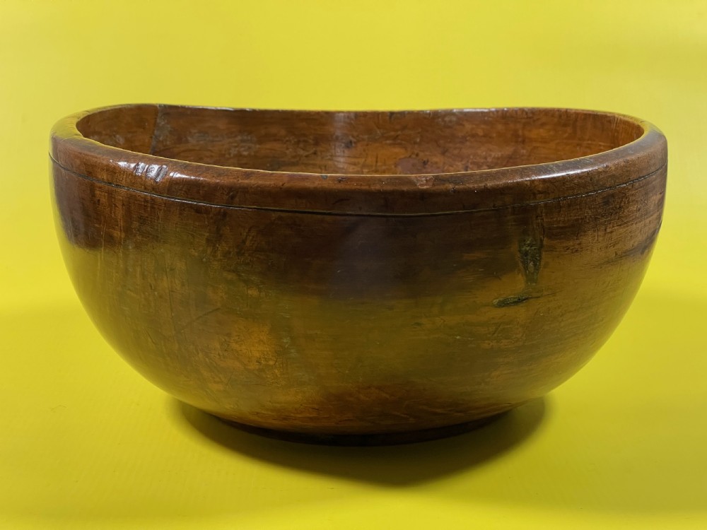 Antique Treen Large Sycamore Bowl View V