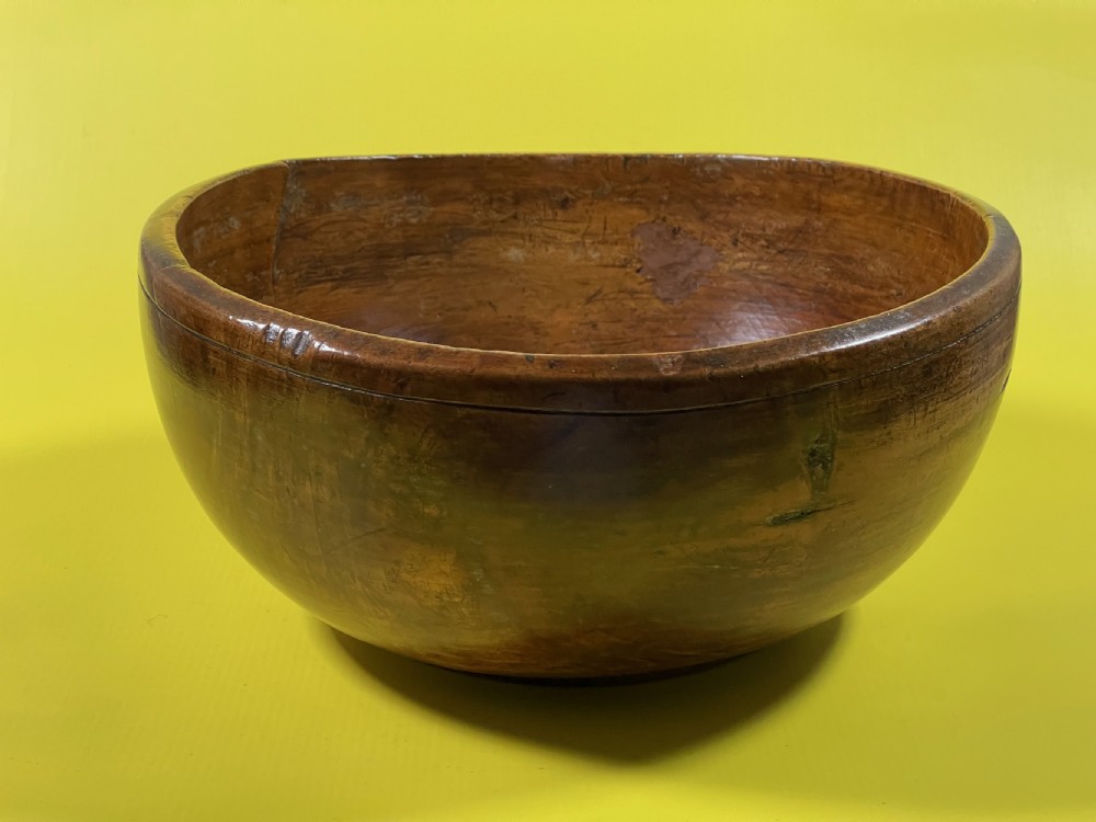 Antique Treen Large Sycamore Bowl View VII