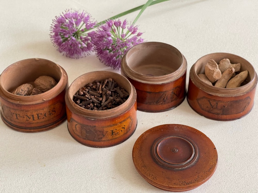 Antique Treen Spice Tower - four tier View V