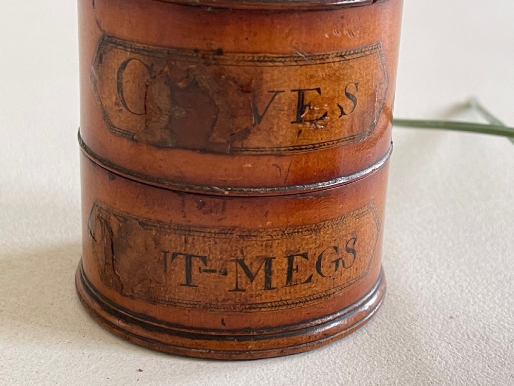Antique Treen Spice Tower - four tier View VIII