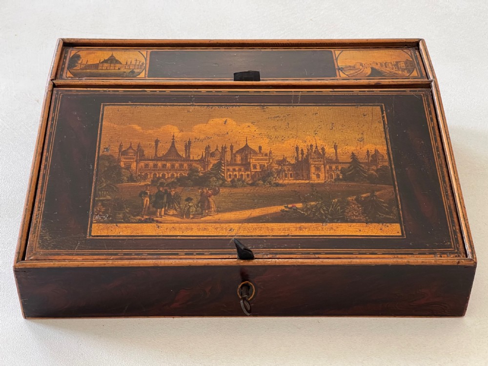 Antique Tunbridge Ware Writing Slope - small size View V