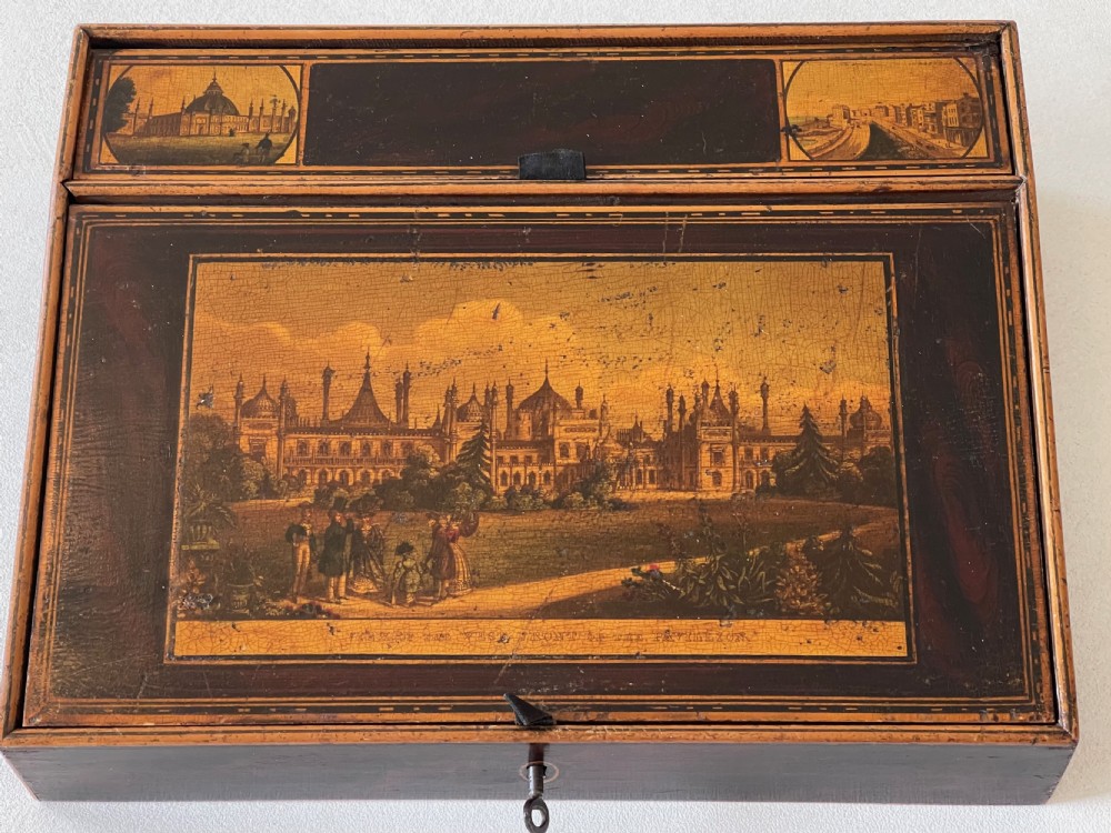 Antique Tunbridge Ware Writing Slope - small size View X