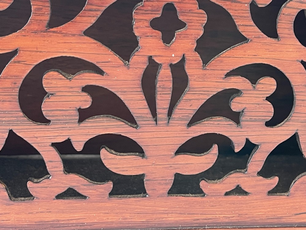 Antique Rosewood Fretwork Letter Box View VI