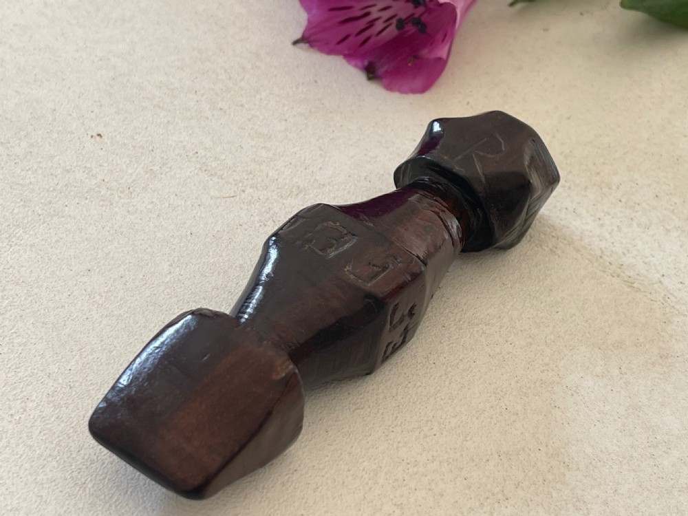 An antique treen sailors rubber  View II