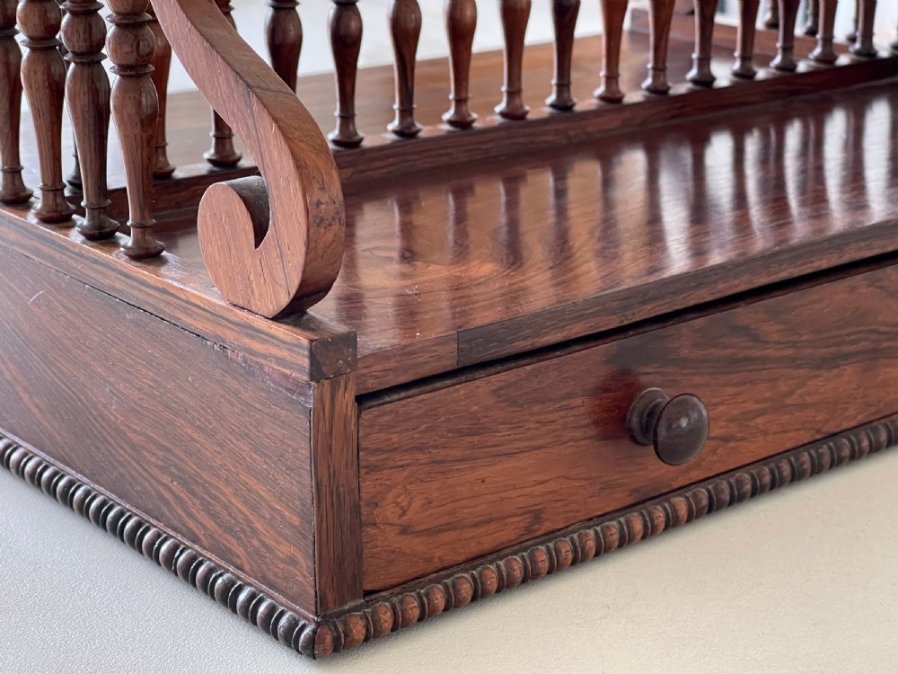 Antique Irish Rosewood  Portable Book Carrier - stamped Williams  Gibton View II