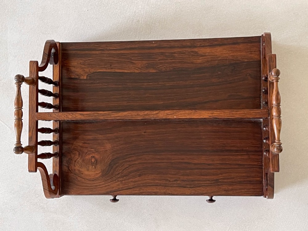 Antique Irish Rosewood  Portable Book Carrier - stamped Williams  Gibton View IV