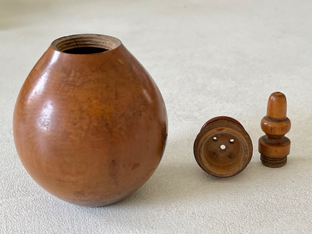 Antique Treen Spice Flask View II
